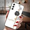 For Samsung Galaxy A55 5G Case 3D Emboss Floral Relief Silicon TPU Soft Phone Cover for Galaxy A15 A25 5G Bumper Funda A 55 A35