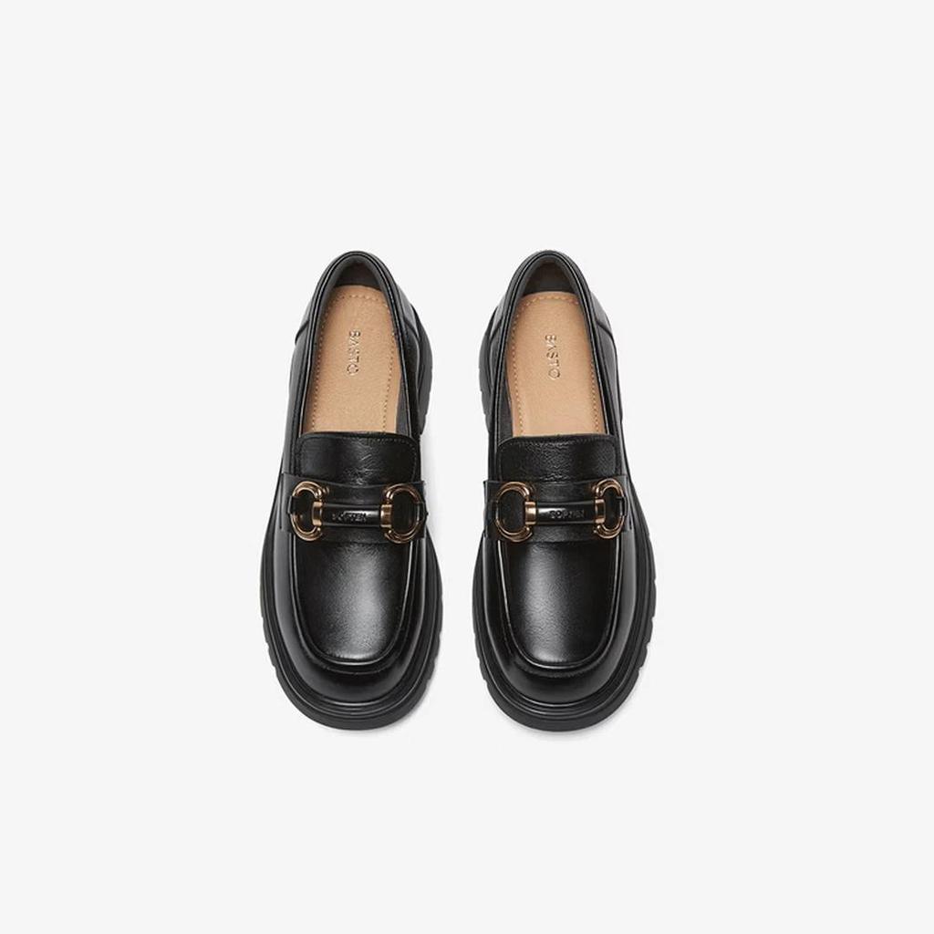 BASTO Women's Loafers Women's Casual Leather Shoes