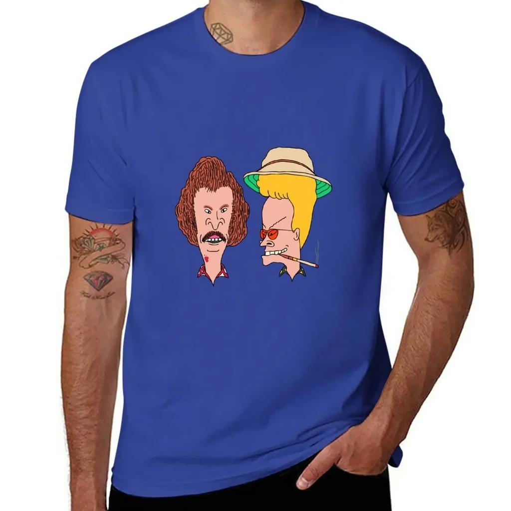 Beavis And Butthead In The Style Of Fear And Loathing In Las Vegas Tshirt Blacks Oversizeds Unisexs Clothing
