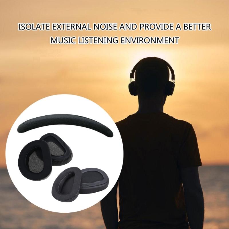 Ear Pads Head Beam Cover for ROG Theta 7.1 Over-Ear Headphones Foam Earpads Ear Pads Sponges Ear Cushions
