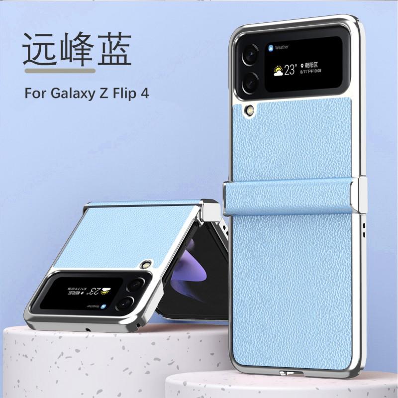 Galaxy Z Flip4 Case Full Coverage Leather PC Cover With Hinge Protection Anti-Scratch Drop Proof Women Men