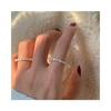 Geometric Rings for Women Continuous Circle Minimalist Ring 2022 Boho Jewelry Multi Beaded Pearl Freshwater Pearl Natural 1pcs