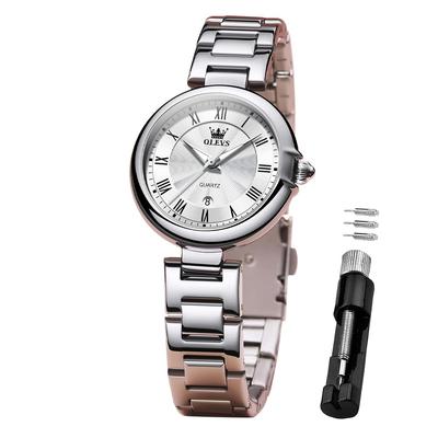Watch Quartz Cute Lightweight Watch Stainless Steel Waterproof Luminous Present Watch for Women White Women's Women's