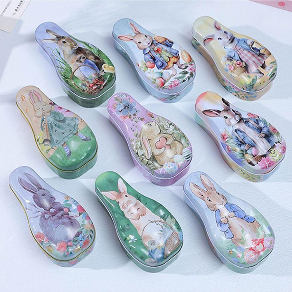 Creative Easter Egg Tinplate Case Cartoon Tinplate Candy Box Cookie Container