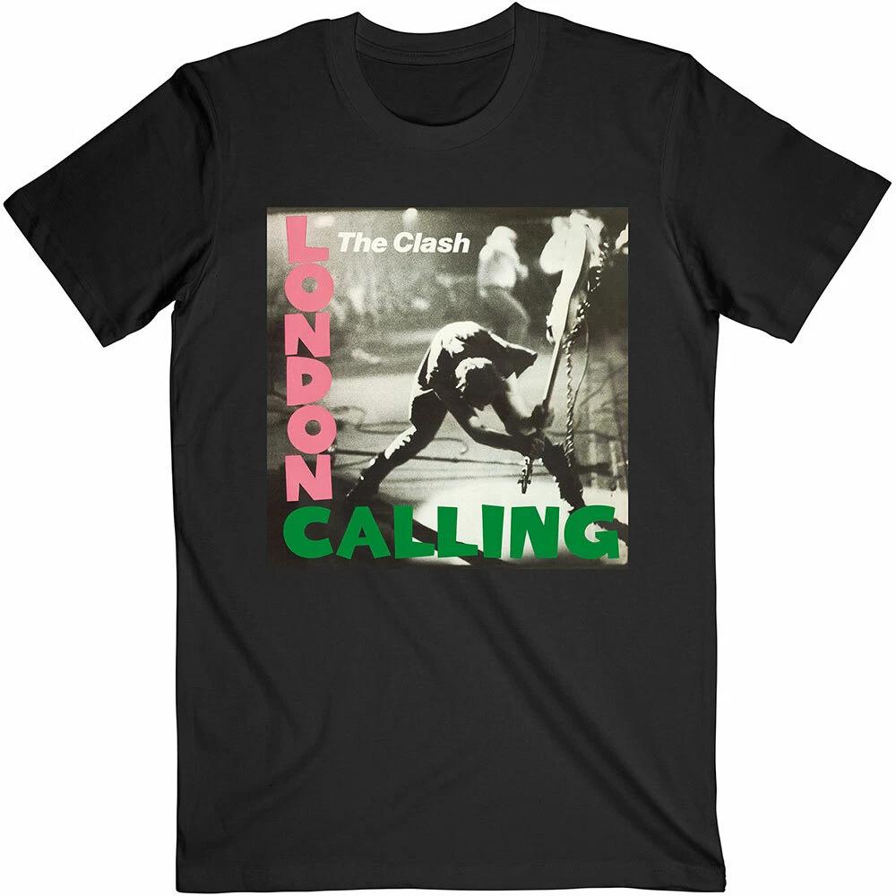 Official The Clash T Shirt London Calling Mens Black Punk Rock Metal Classic Tee M
