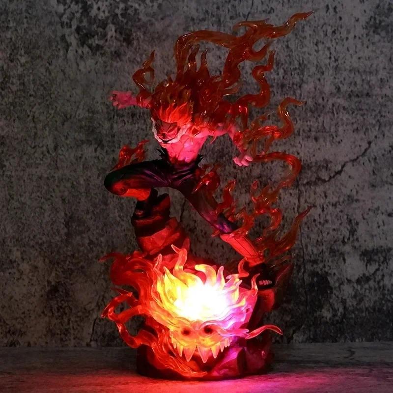 Naruto Might Guy Figur Zehn Jahre Shinobi Anime Actionfigur Mit Licht Unsterbliches Sitzendes Modell Sammlungsspielzeug Geschenk Pvc