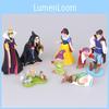 Enchanting Snow White And The Seven Dwarfs Evil Queen Prince Witch 8pc Pvc Figure Toy Doll Set