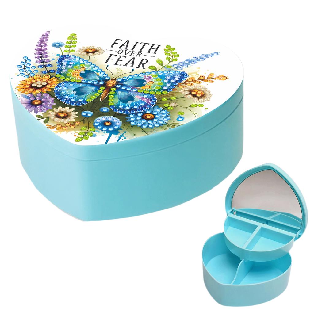 DIY Diamond Painting Rhinestones Decorative Storage Box Partial Drill Crystal Mosaic Storage Container for Desktop Diamond Art