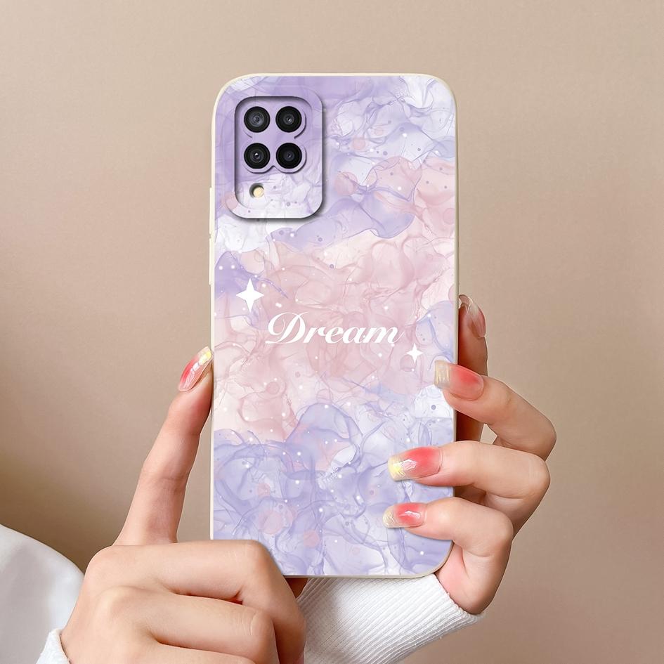 Telefonabdeckung Neu für Samsung M12 A02 A03 Core A04 A10 A13 A14 A20S Hülle Niedliches Kaninchen Matt Weiche Flüssigkeit Silikon Displayschutzhülle für Samsung Capas