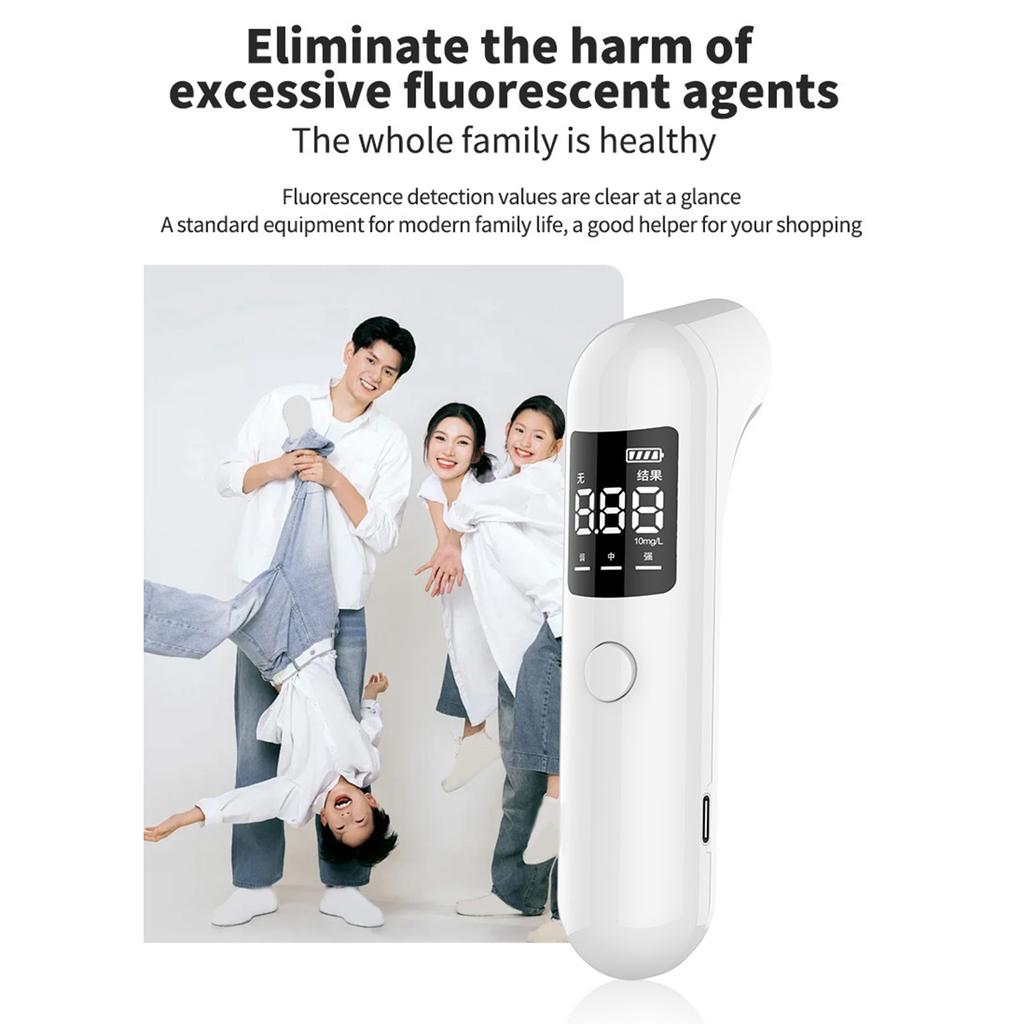 Type C Rechargeable Fluorescent Agent Tester 0-99.99mg/L Detection Ranges Ideal For Infant Products Fabric Analysis