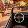 Leather Material Steering Wheel Cover Comfortable Hand Feel Universal Steering Cover  Car Interior