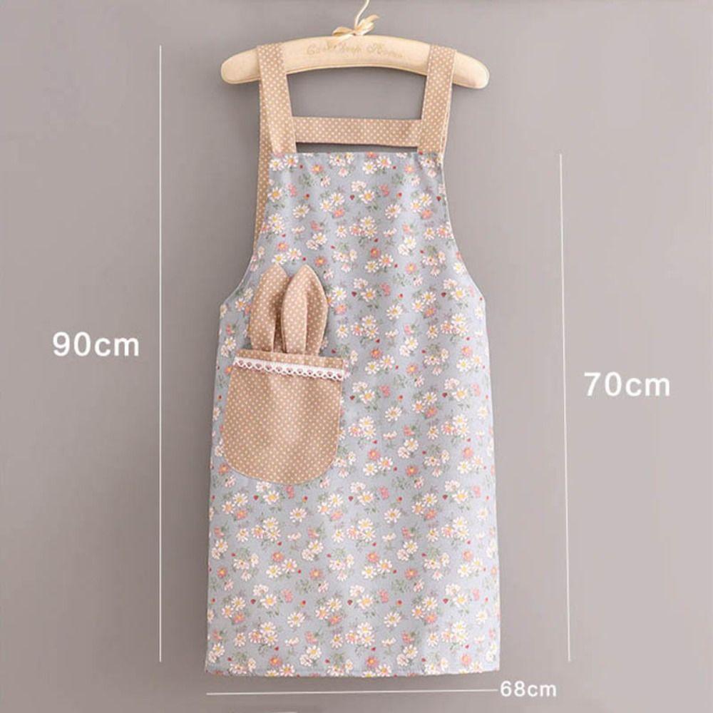 Print Kitchen Apron Waterproof Work Apron Household Barber Carpenter Florist Apron  Restaurant