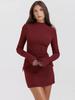2024 Elegant Slim Fit Long Sleeve Hip Wrap Dress - Sexy and Stylish for Spring & Autumn