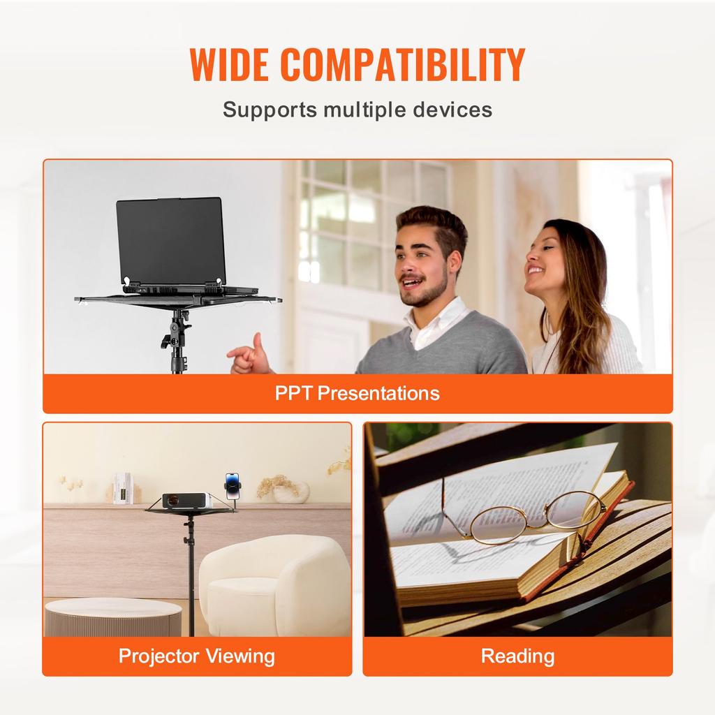 VEVOR Projector Stand, Laptop Stand Tripod Adjustable Height from 26.97 To 63 In