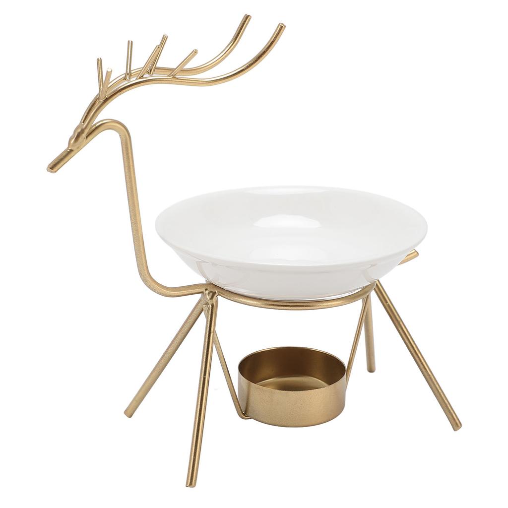 Ceramic Tealight Candle Holder Wax Melt Warmer Deer Shape Iron Home Decoration Vintage Essential Oil