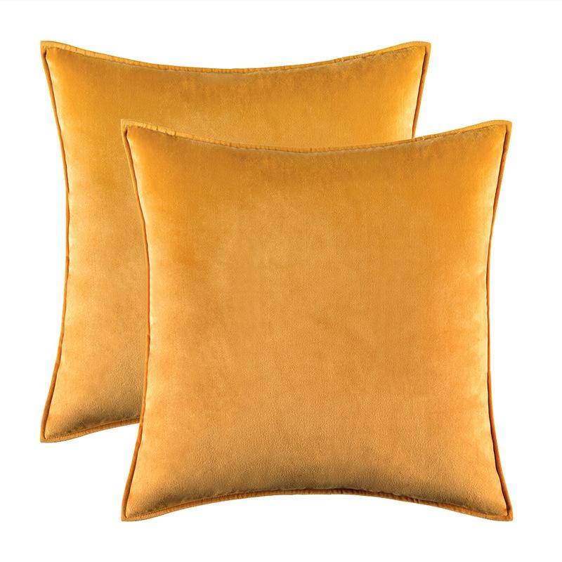 2pcs Luxurious Italy Velvet Pillowslip Throw Pillow Covers High Grade Solid Color Gift Cushion Case For Living Room Sofa Bed