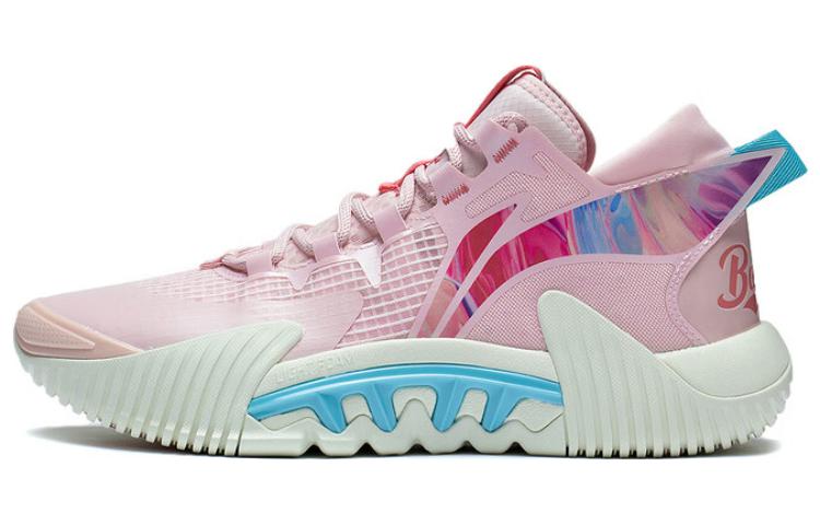 Li Ning Badfive 2 Low Comfortable Cushioning Slip Resistant Abrasion Resistant Low top Basketball Shoes Men's Pink ABFT029-6