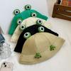 1 Pezzo Nuovo Cappello Divertente a Forma di Rana Cartone Animato Donna Primavera Estate Versione Coreana Cappello a Secchiello Parasole Studente Visiera Cappello a Bacino Tendenza