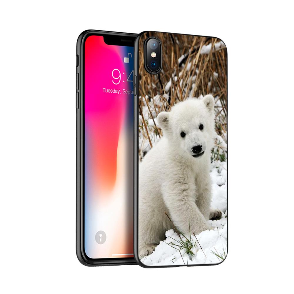 

Черный чехол из ТПУ для iPhone 5 5s SE 2020 6 6s 7 8 plus x 10 чехол для iPhone XR XS 11 pro MAX чехол кошка собака медведь олень снежная сцена iphone 11pro MAX