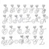 New Fashion Design Bling Women Girl Jewelry Micro Pave Cz Silver Gold Colors All 26 Initial Alphabet Letter Pendant