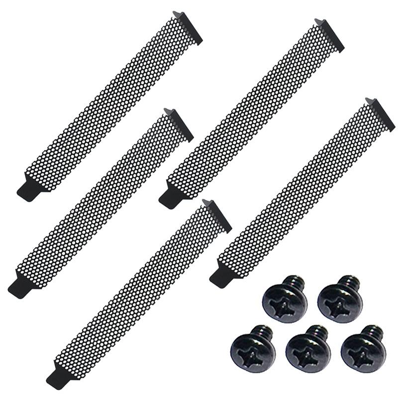 

5 шт. 121x19x0,05 мм корпус ПК слот расширения PCI задняя крышка пылевой фильтр твердая стальная заглушка с винтами корпус вентилятора пылевой фильтр