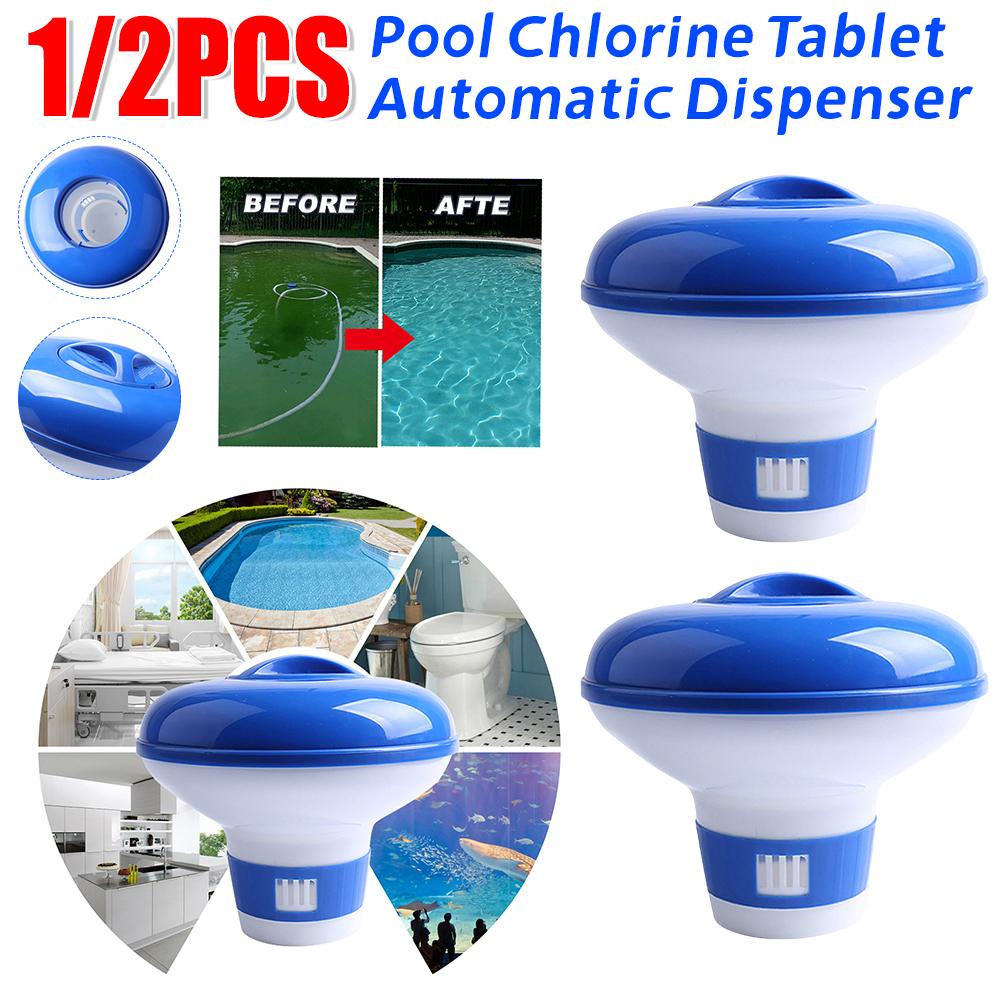 1-3PCS Swimming Pool Floating Chemical Chlorine Dispenser Chlorine Tablet Automatic Dispenser Pool Cleaning Disinfecting Boxes