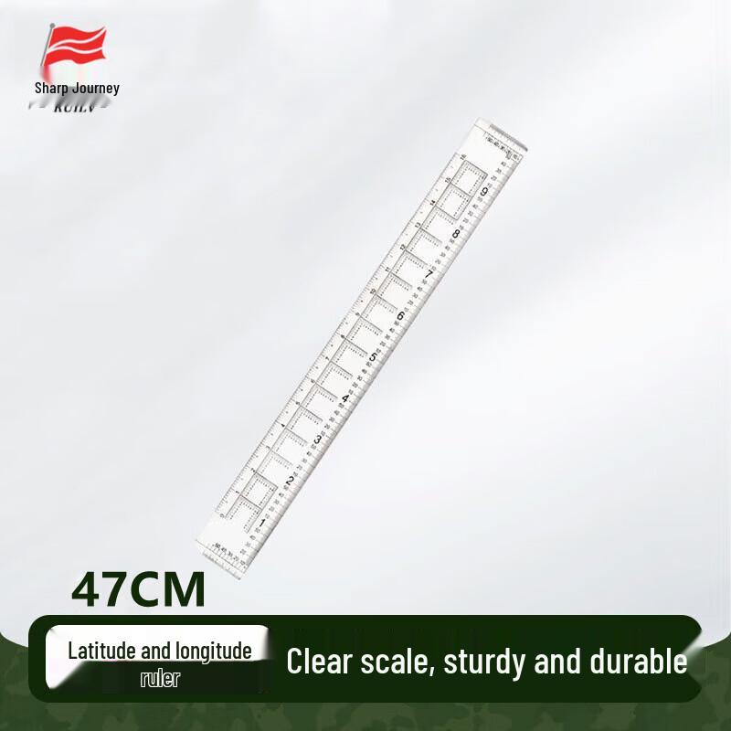 Rui Lv 1:50000 Geographic Coordinate and Distance Ruler