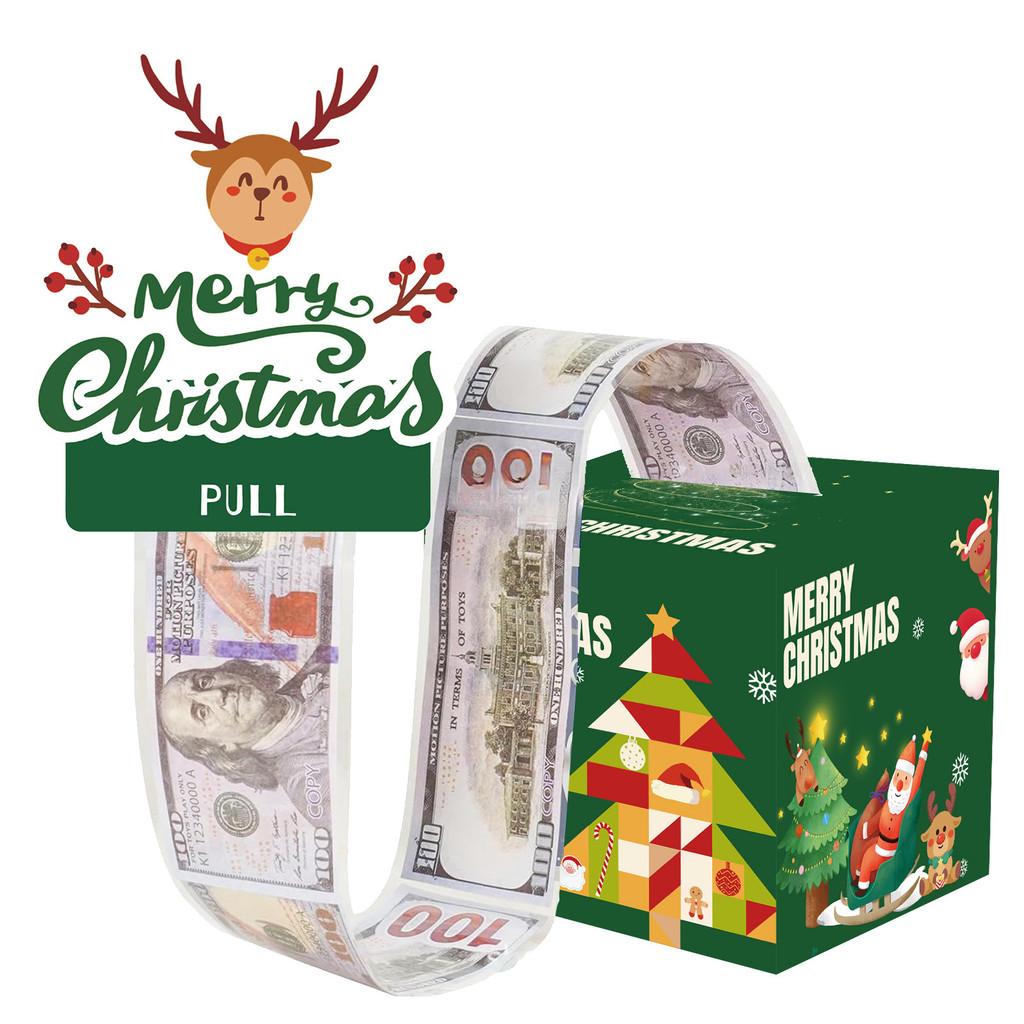 Santa Red Claus Pattern Paper Gift Box Christmas Decoration Prop Atmosphere