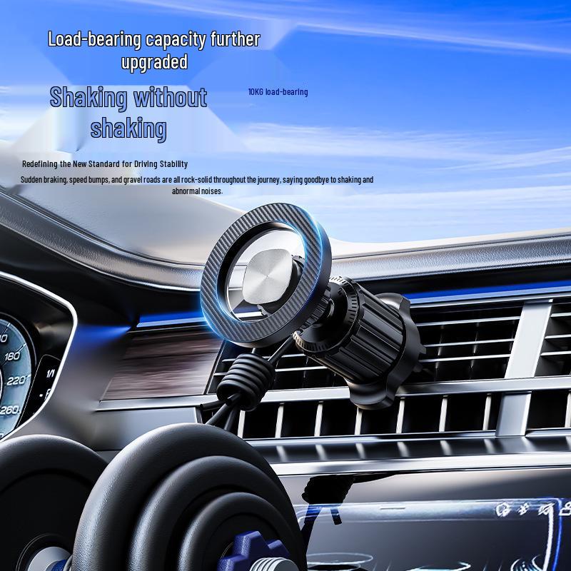 Magnetic Car Air Vent Phone Holder with Telescopic Folding Ring