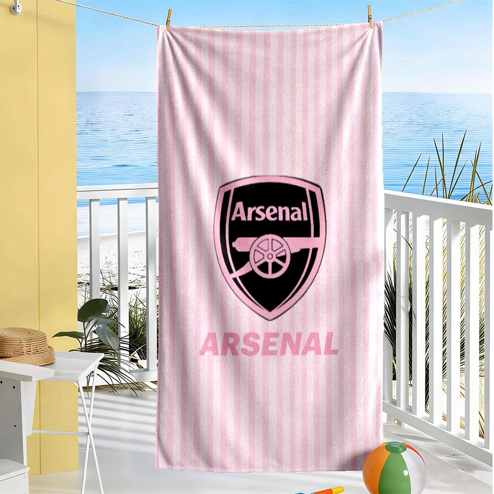 Asciugamano da Spiaggia Logo Arsenal Asciugatura Rapida Morbido Microfibra Confortevole Leggero Portatile per Nuoto, Spiaggia, Campeggio, Viaggio, Accessori da Spiaggia, Palestra