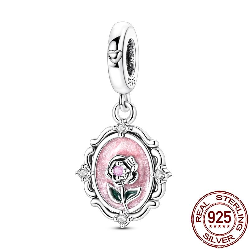 New Charms Copper Colorful Plant Flower Fruit Charm Beads Fit Snake Chain Bracelet Necklace Women Diy Jewelry