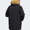 Adidas Down Parka Outdoor Solid Mid-Length Hooded Warm Down Jacket Men Outerwear Black H20761