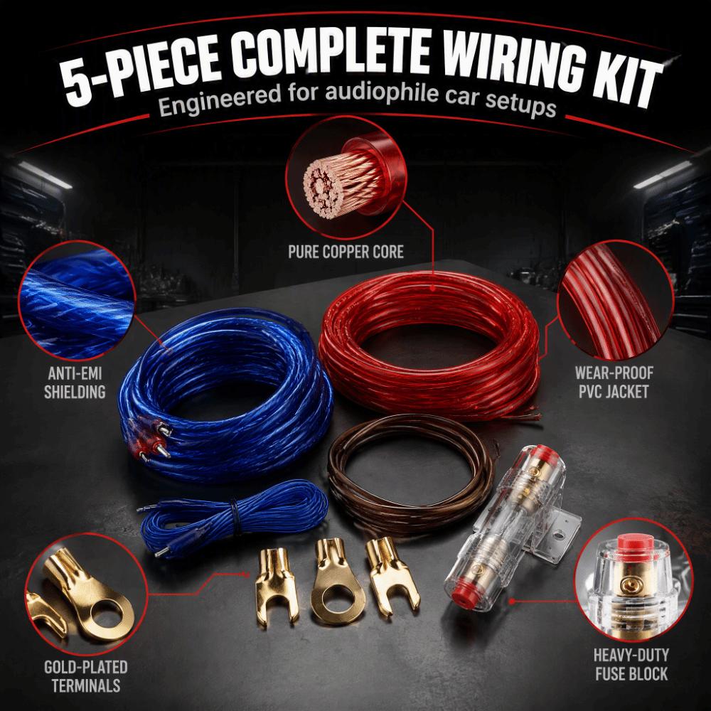 1500 Watt Car Amplifier Wiring Kit 10 Gauge Speaker Cable Kit Stereo Modification