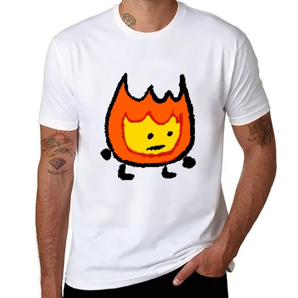BFDI Firey T-Shirt Man T Shirt Luxury T Shirt Man Casual T-Shirt