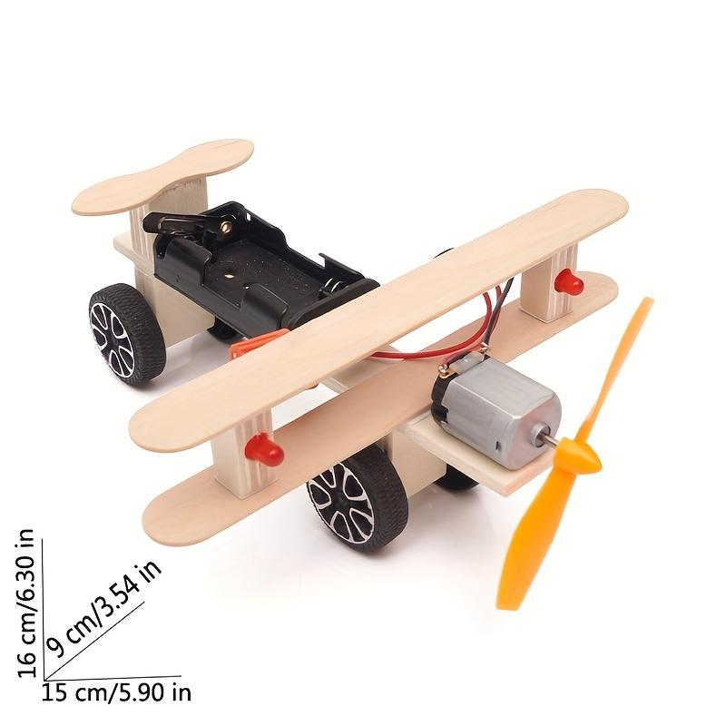 Bicolor Taxiing Airplane Airplane Toy Primary and Secondary School Manual Science Experimental Model 12 Years Old+