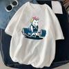 Cat Weightlifting Printed Tshirt Work Out Funny Gym Design Sticker Graphic High Quality T Shirts Women Clothing Camisetas