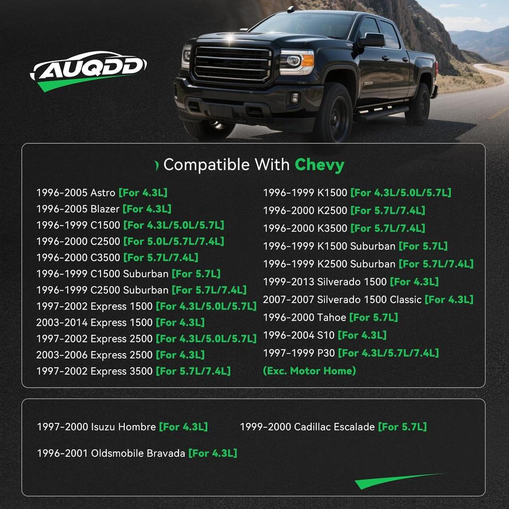 AUQDD 38103 Belt Tensioner (For 4.3L/5.0L/5.7L/7.4L) Fit For 99-00 Escalade /96-05 Chevy Astro Blazer 96-99 C1500 K1500 Express Silverado 1500 Tahoe