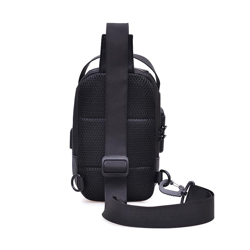 Pánská voděodolná náprsní taška s kombinačním zámkem, multifunkční taška přes rameno s velkou kapacitou, sportovní crossbody taška