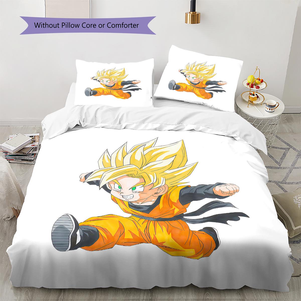 

Vegito Pattern Bedding,Quilt Set Quilt Cover Pillowcase Home Birthday Gift (1 * duvet cover + 2 * pillowcase, without core) 135x200cm