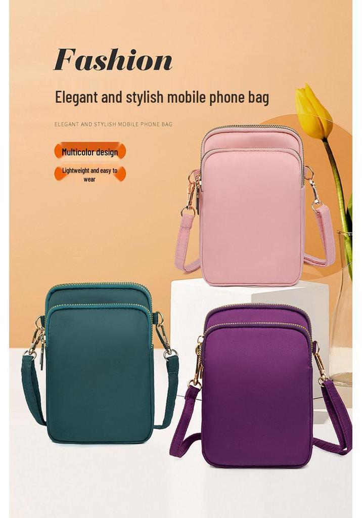 Korean Style Women's Crossbody Mobile Phone Bag: Trendy 2024 Mini Vertical Pouch & Coin Purse