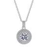 S925 Sterling Silver Classic Moissanite Pendant Necklace - Fashionable Jewelry Gift for Girlfriends