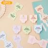 50Pcs Colored Letters Fold Packing Cardboard Display Cards For Handmade Necklace Headwear Hairband Jewelry Display Tag Cards