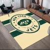New York Jets2 Flannel Pattern Square Carpet,Area Rug,Carpet Rug for Living Room Bedroom Sofa Playroom Decor,Non-slip Floor Mat