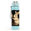 1PC Rabbit Lantern Dark Night Portrait 750ml Color Plastic Sports Water Bottle Leakproof Flip Straw Lid Suitable for Sports Office Home Use