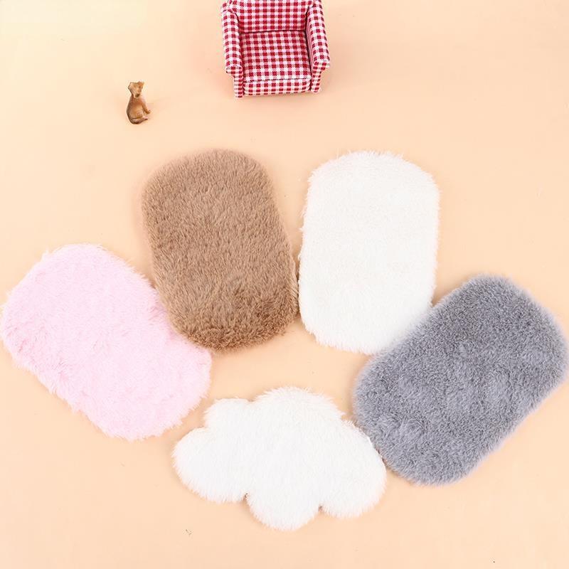 1/3PCS Toy House Mini Plush Carpet Mat, Desktop Decoration, Furniture Decoration, Jewelry Display Mat, Children's Day Gift