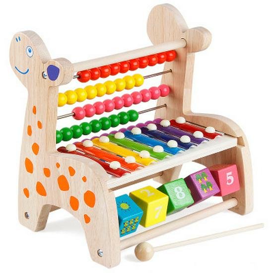 Multifunctional Wooden Abacus & Bead Maze for Baby's Hand-Eye Coordination and Early Education