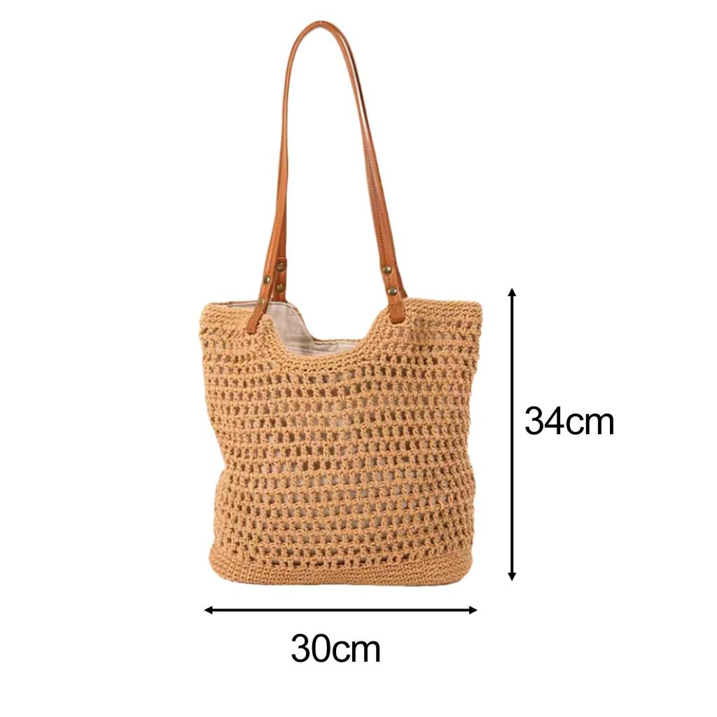 Women Shoulder Bag Boho Woven Handbag Shopping Bag for Birthday Party Travel