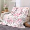 1pc, Sanrio Melody's Cozy Home: A Gift of Softness, Perfect Flannel Blanket for Bedroom, Living Room, Travel, Camping, Car, Beach, Office Naps. Ideal