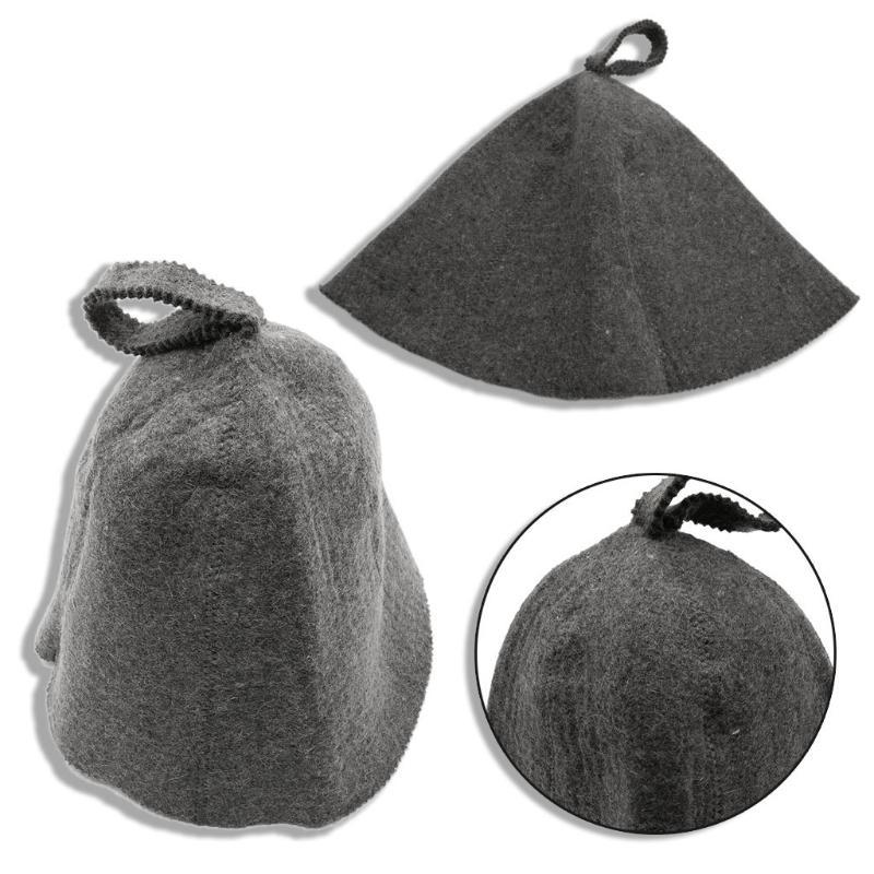 Wool Felt Sauna Hat Anti Heat Men and Women Dark Color for Lightweight for Protection Experience Warm Cap top sale
