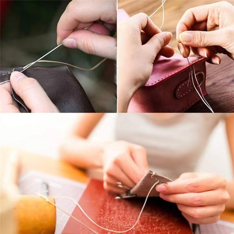 30Pcs Large Eye Sewing Needle Set With Metal Thimble Threader Portable Sewing Tool For Clothing Repair Home Travel Use